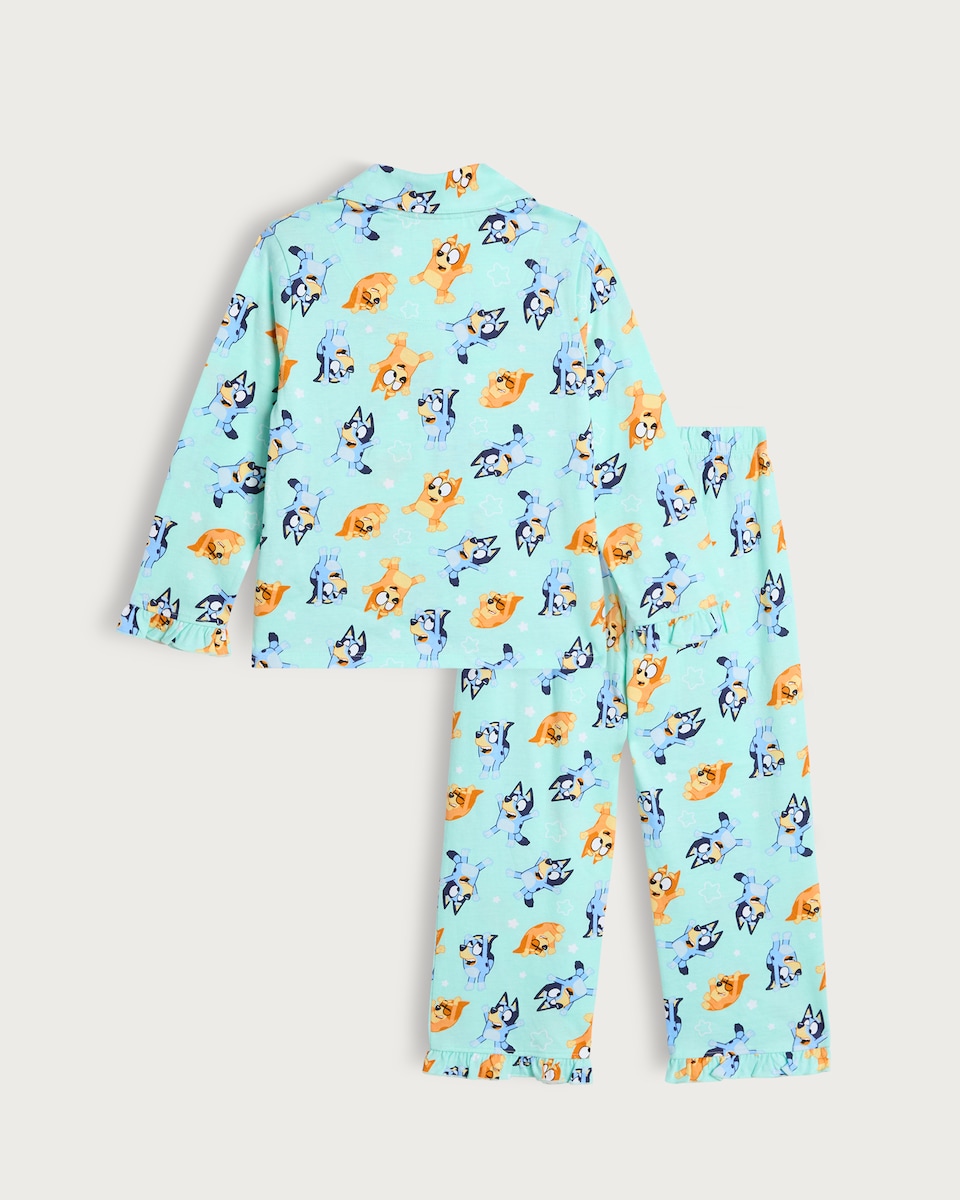 image 1 of Bluey Pure Cotton Revere Pyjama Set in Multi