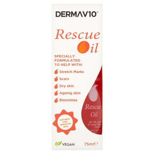 Derma V10 Rescue Oil 75Ml Tesco Groceries