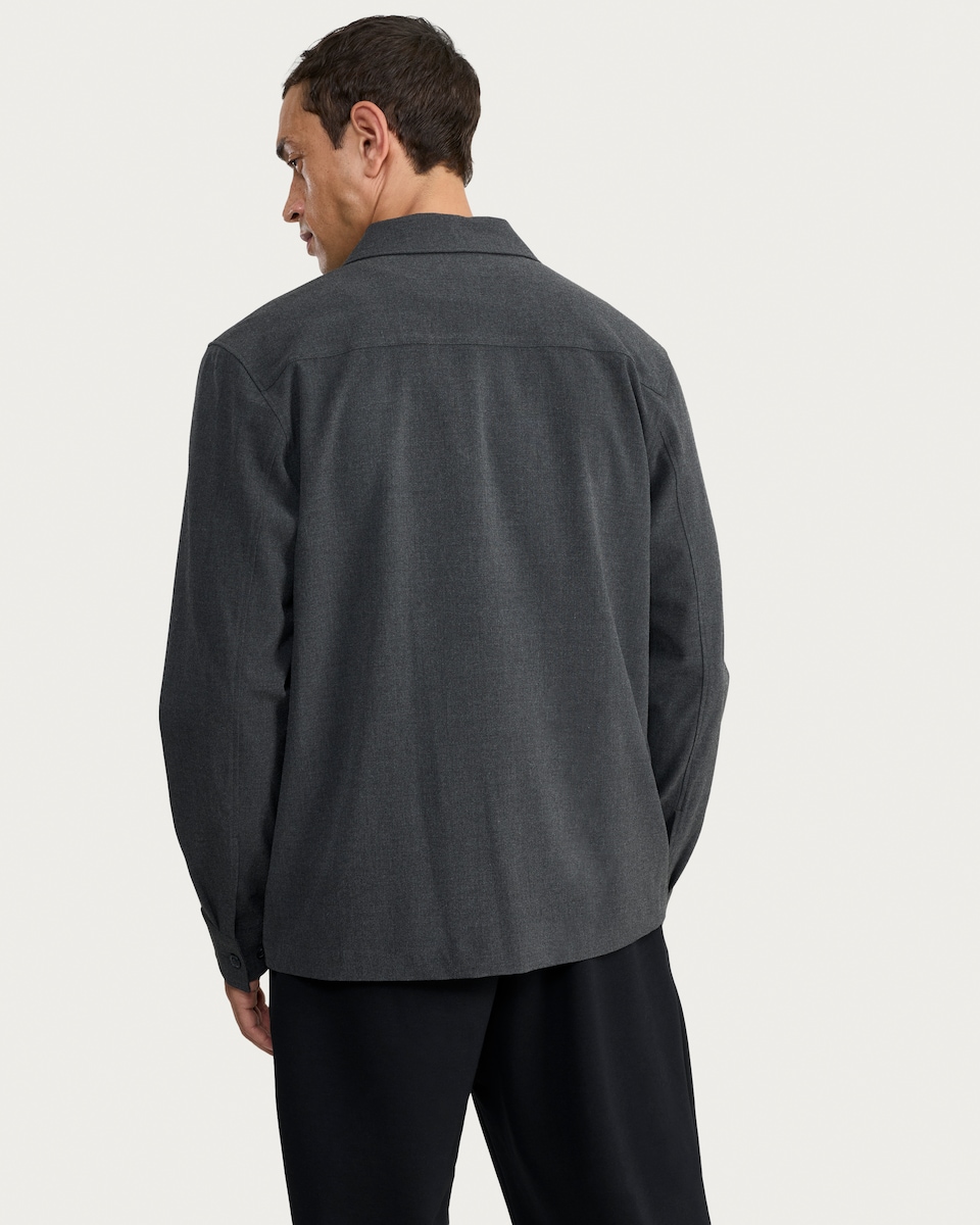 image 1 of F&F Button Down Pocket Shirt in Grey