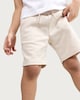 image 1 of F&F Boys Cotton Rich Drawstring Shorts in Stone
