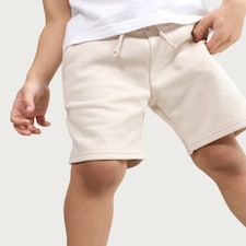 F&F Boys Cotton Rich Drawstring Shorts in Stone