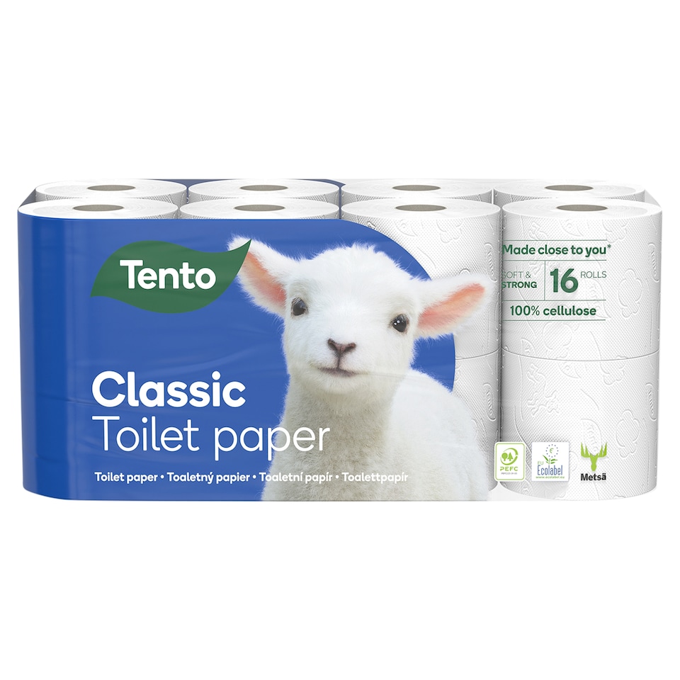 Tento Classic Toaletný papier 3-vrstvový 16 roliek