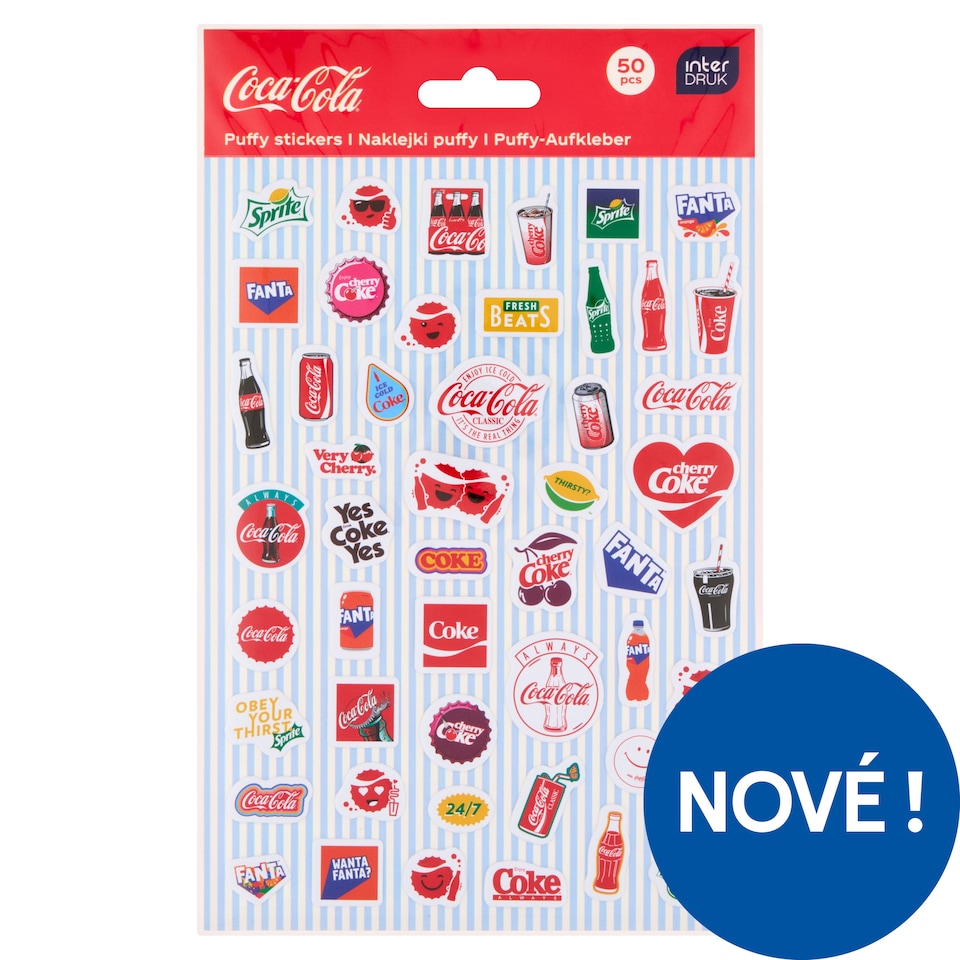 Coca-Cola Puffy Stickers 50 pcs