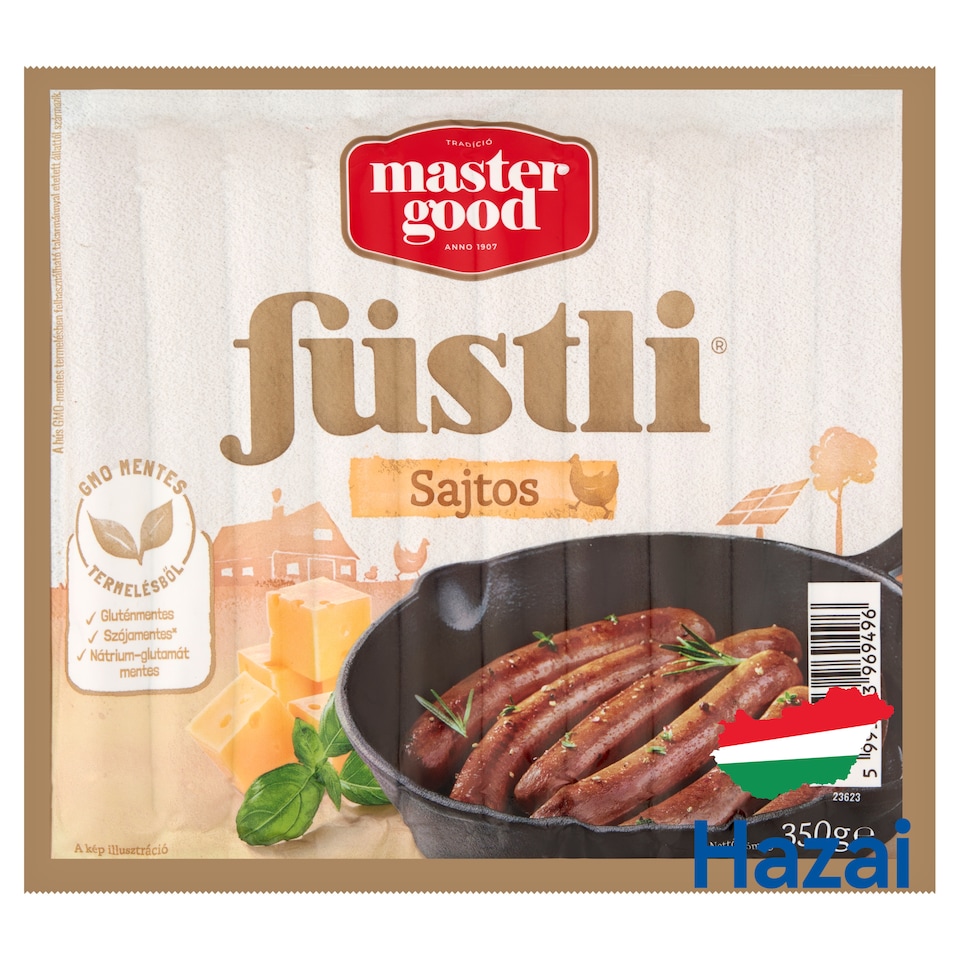 image 1 of Master Good Füstli Cheesy, Smoke-Flavoured Hot Dogs Made of Chicken Meat 350 g