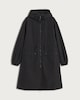 image 4 of F&F Hooded Longline Shower Resistant Raincoat in Black