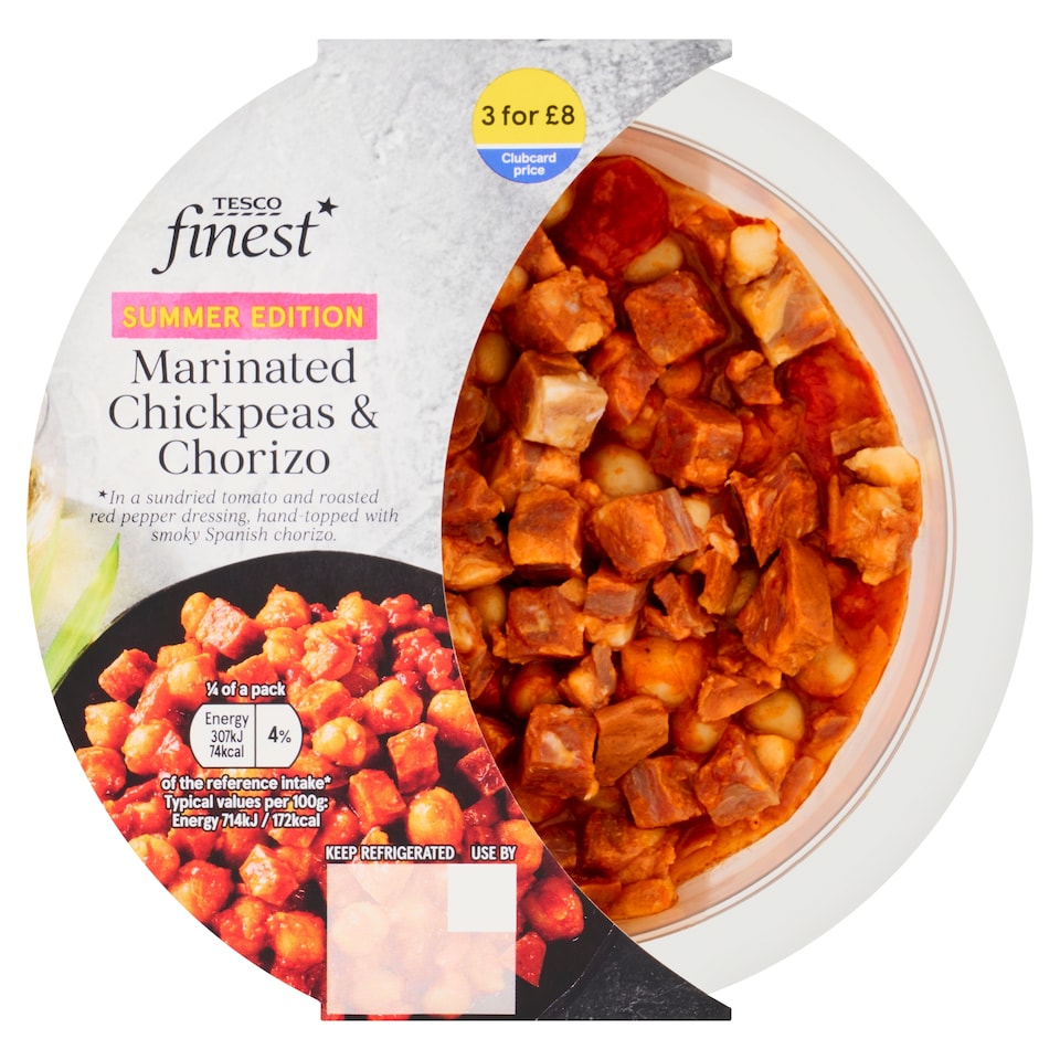 image 1 of Tesco Finest Marinated Chickpeas & Chorizo 170g