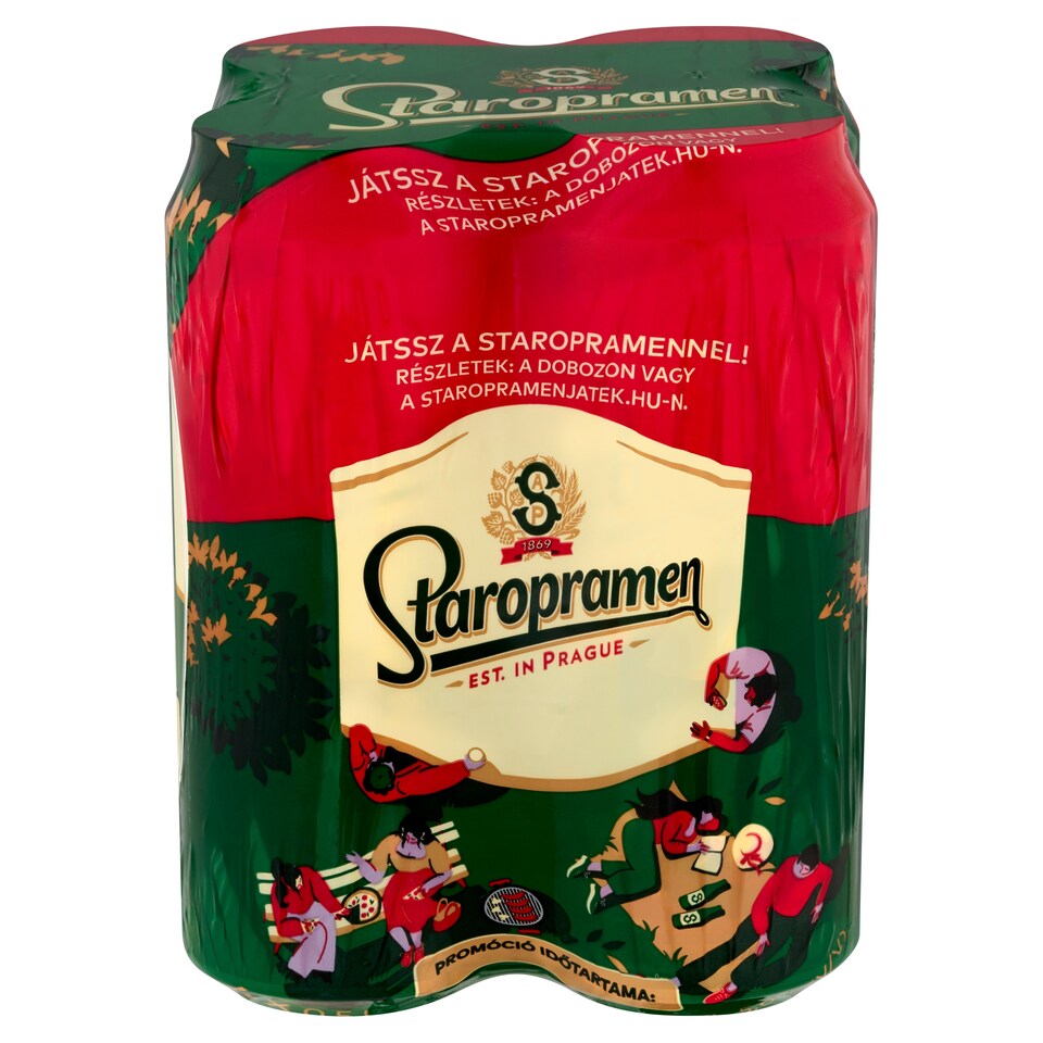 Staropramen minőségi világos sör 5% 4 x 0,5 l  1. kép