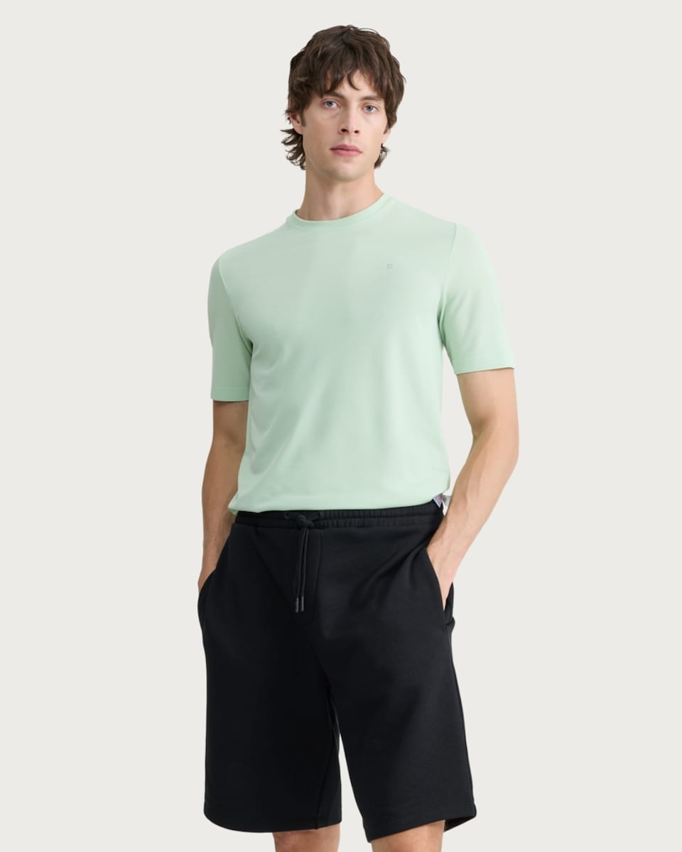 image 1 of F&F Active EVERYHOUR Cotton Rich Drawstring Shorts in Black