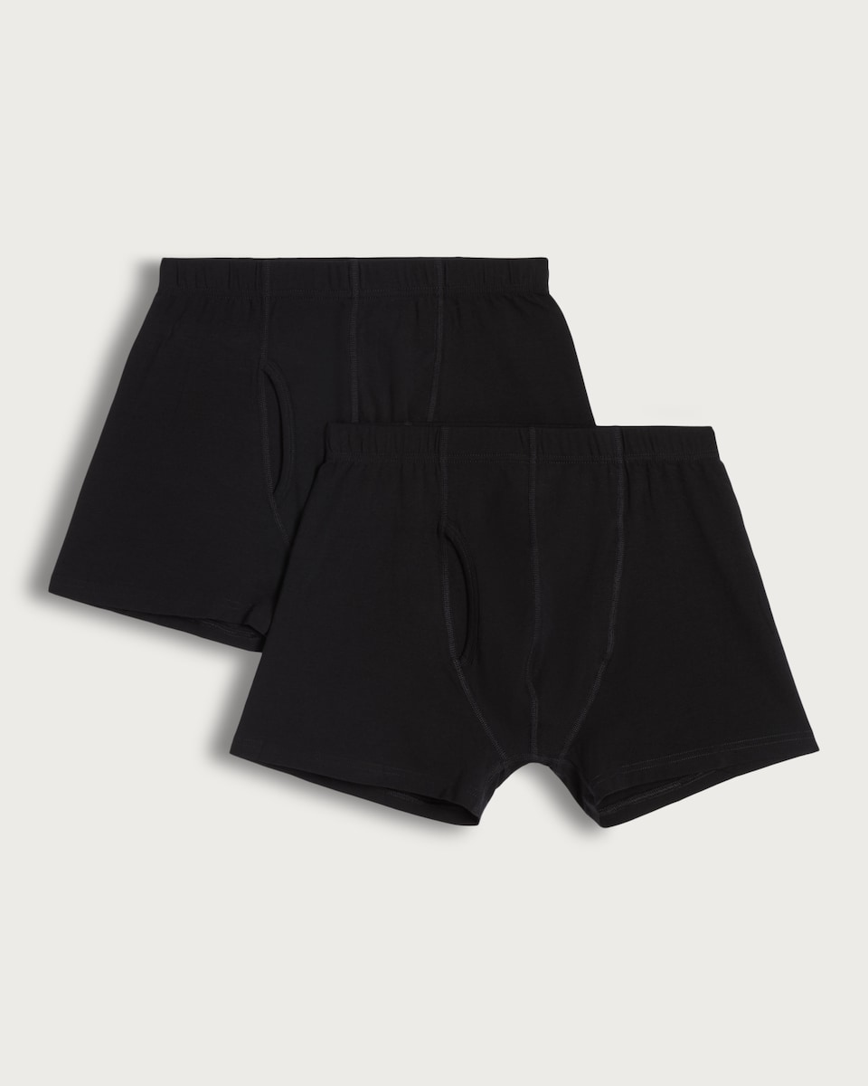 image 1 of F&F 2-Pack Cotton Rich Trunks in Black