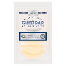 Tesco Finest 4 Coastal Bite Cheddar Burger Melts 160G