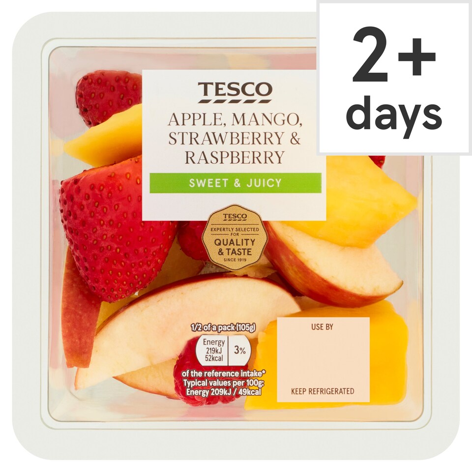 Tesco Apple, Mango Strawberry And Raspberry 210G - Tesco Groceries