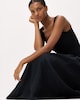 image 1 of F&F Square Neck Midi Dress in Black