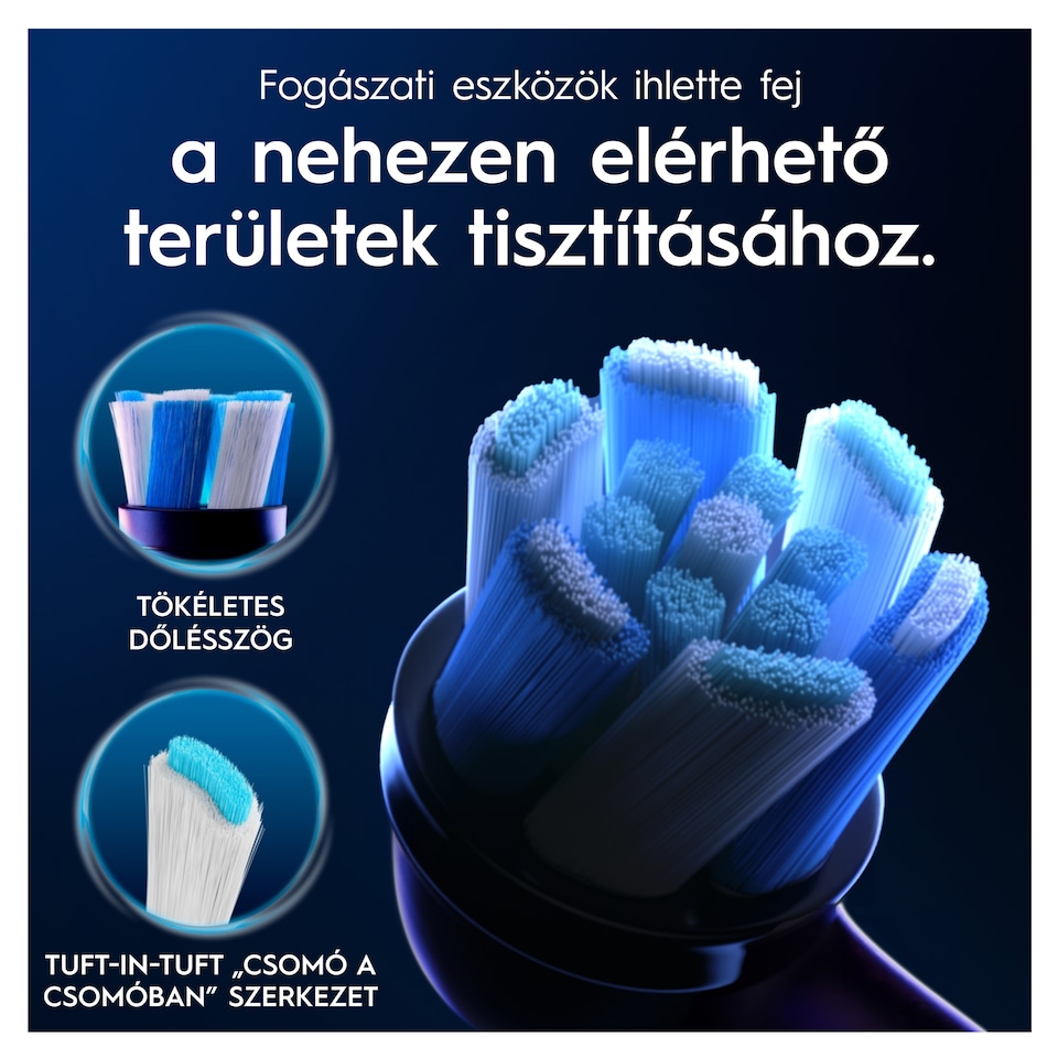 Oral-B iO Series Ultimate Clean, Fekete, Eredeti Fogkefefej, CrissCross Sörték, 4 1. kép