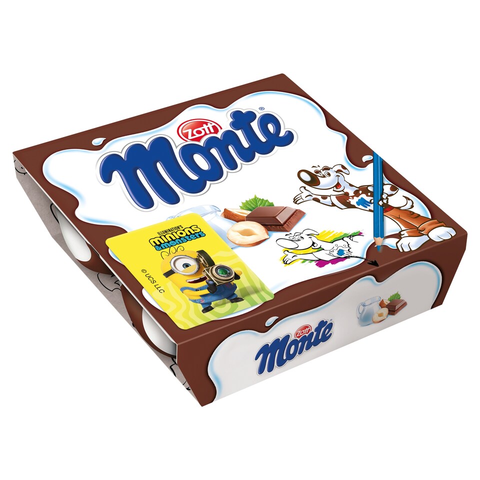 Zott Monte Milk Dessert with Chocolate and Hazelnuts 4 x 55 g (220 g)