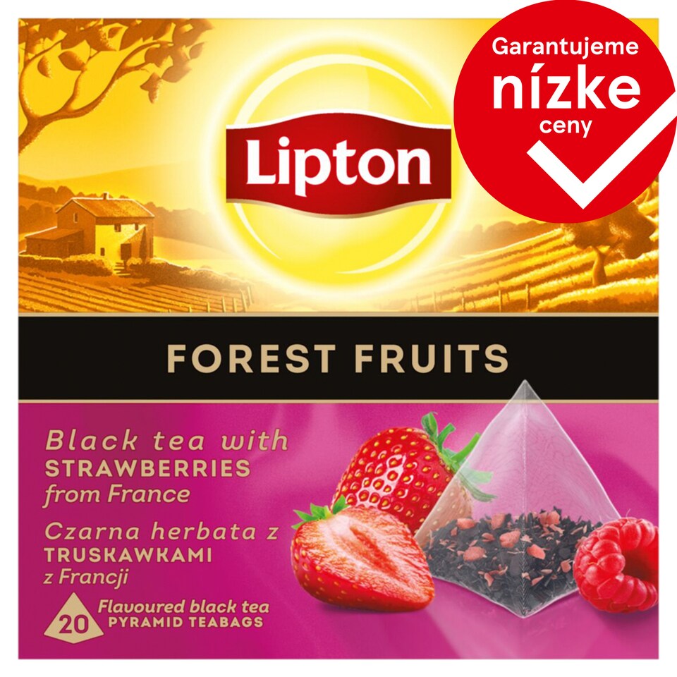 Lipton Forest Fruits ochutený čierny čaj 20 čajových vrecúšok 30 g
