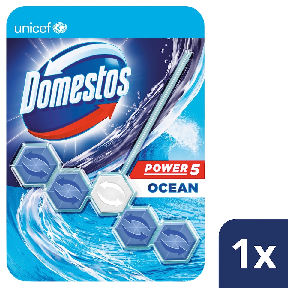 image 1 of Domestos Power 5 Ocean Rim Block 55G
