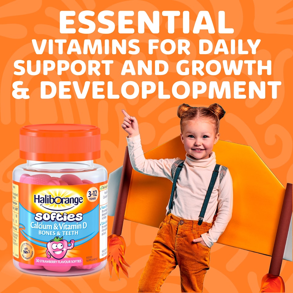 image 1 of Haliborange Calcium & Vitamin D Strawberry Softies 30s