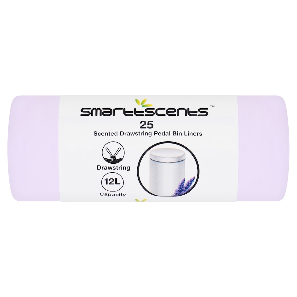 Smarttscents 25 Scented Drawstring Pedal Bin Liners 12L