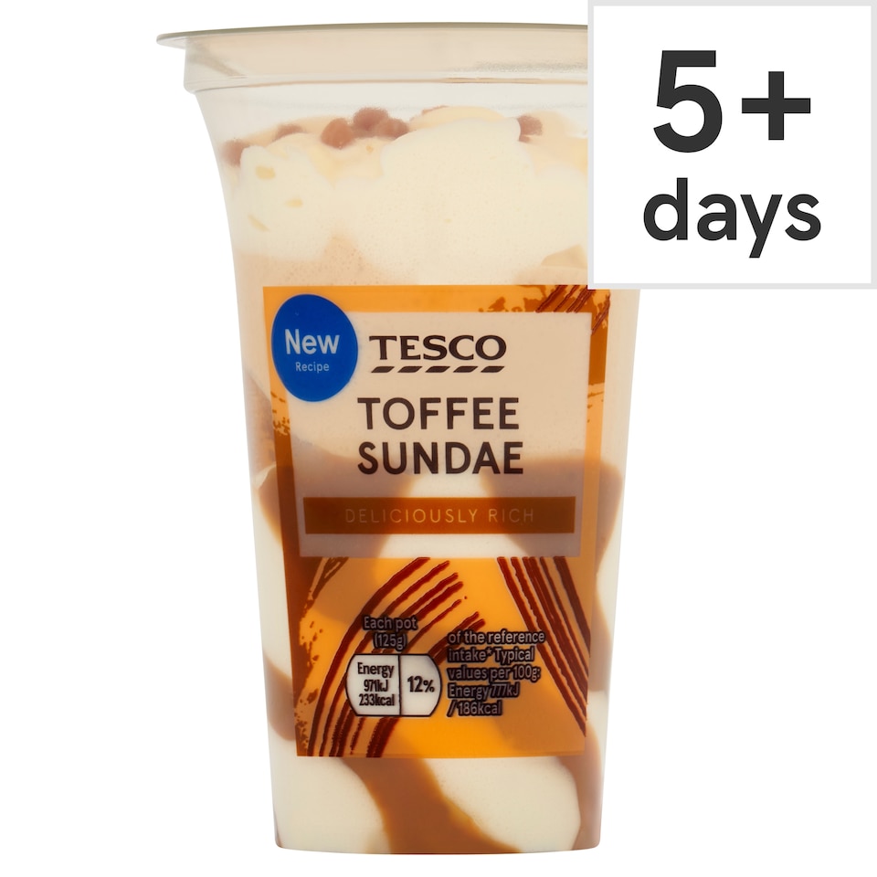 Tesco Toffee Sundae 125g