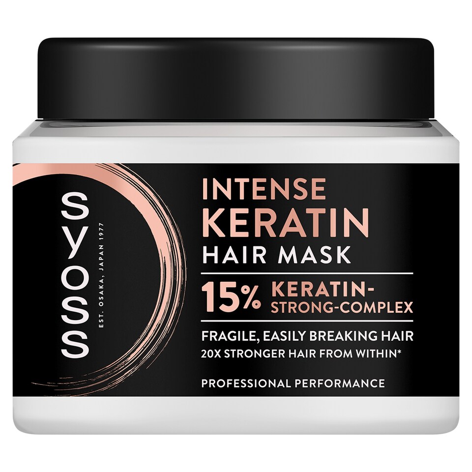 Syoss Intenzív Keratin hajmaszk gyenge és töredezésre hajlamos hajra 400 ml 1. kép