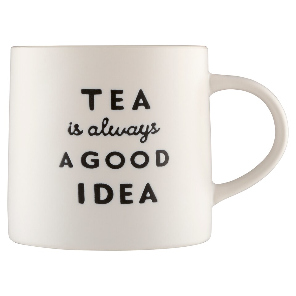 Tesco Tea slogan embosovaný hrnek