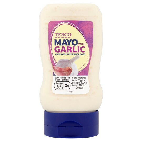 Tesco Garlic Mayonnaise 280Ml Tesco Groceries