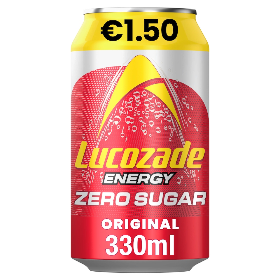 LUCOZADE ZERO ORIGINAL DRINK CAN 330ML PMP