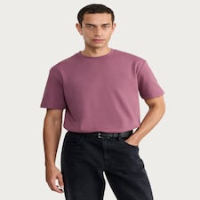 The F&F Edit Pure Cotton Heavyweight Oversized T-Shirt in Purple/Burgundy
