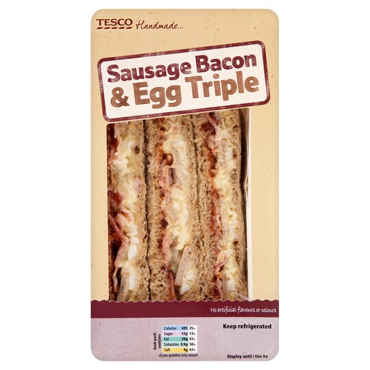 Tesco Sausage Bacon & Egg Triple Tesco Groceries