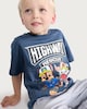 image 1 of Paw Patrol Pure Cotton Highway Rescue T-Shirt in Blue