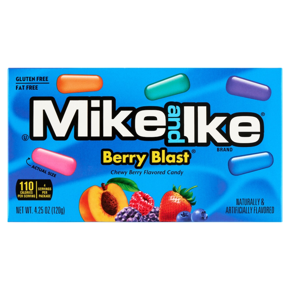 Mike and Ike Berry Blast bogyós gyümölcs ízű cukorkák 120 g  1. kép