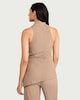 image 3 of F&F Crinkle Textured Draped Co-ord Top in Mink