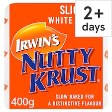 Irwin's Nutty Krust White Sliced Bread 400g