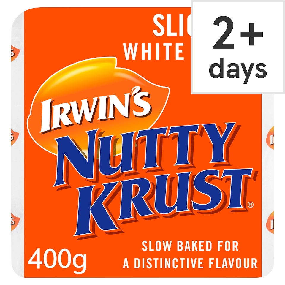 Irwin's Nutty Krust White Sliced Bread 400g
