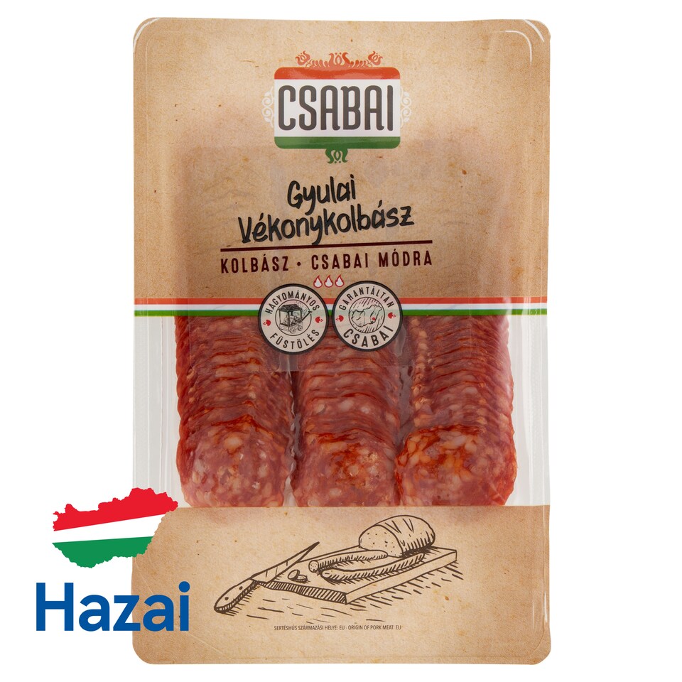 Csabai szeletelt gyulai vékonykolbász 75 g  1. kép