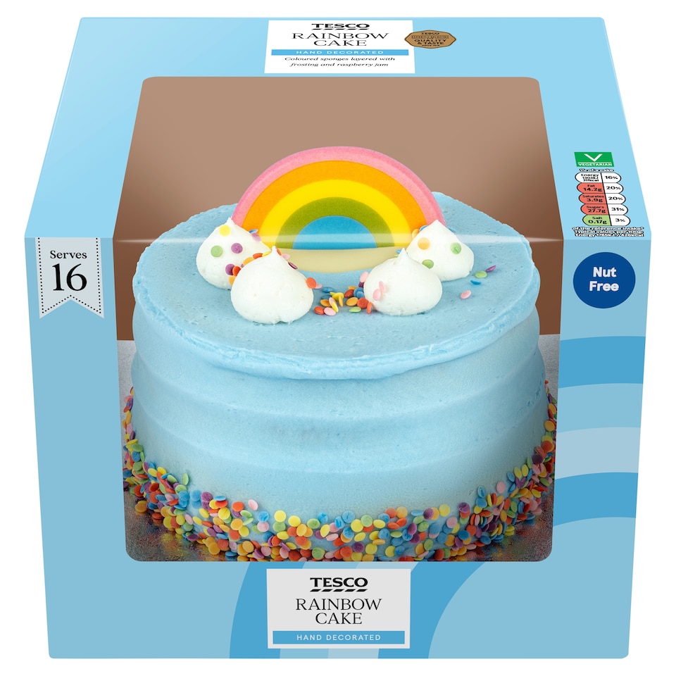 Tesco Rainbow Cake