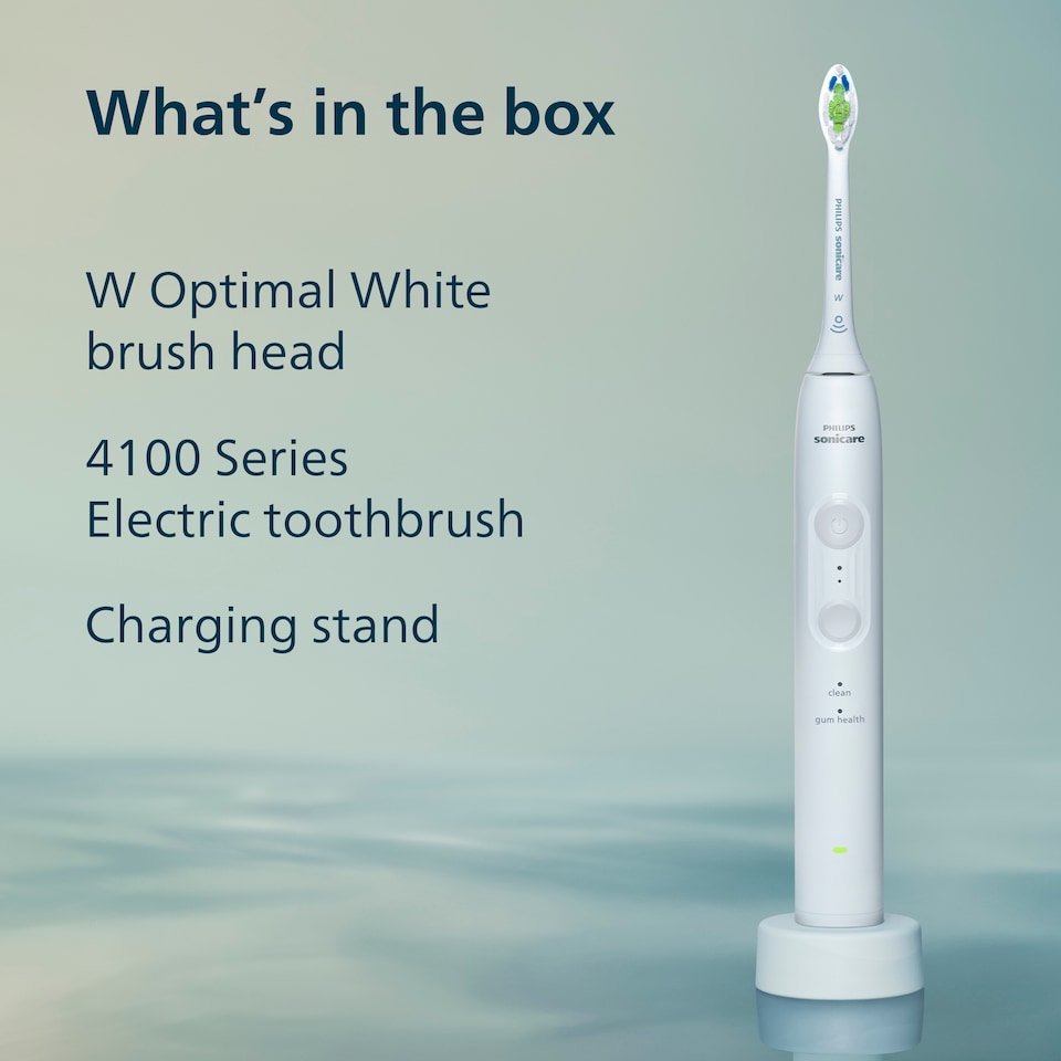 image 1 of Philips Sonicare 4100 Electric Toothbrush White HX4041/41