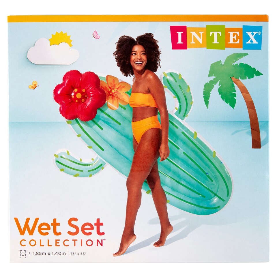 Intex Wet Set Collection nafukovací lehátko kaktus 1,85 m x 1,40 m
