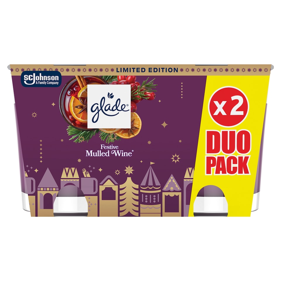 Glade Festive Mulled Wine illatgyertya 2 x 112 g (224 g)