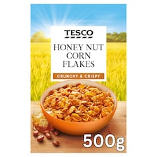 Tesco Honey Nut Corn Flakes Cereal 500G