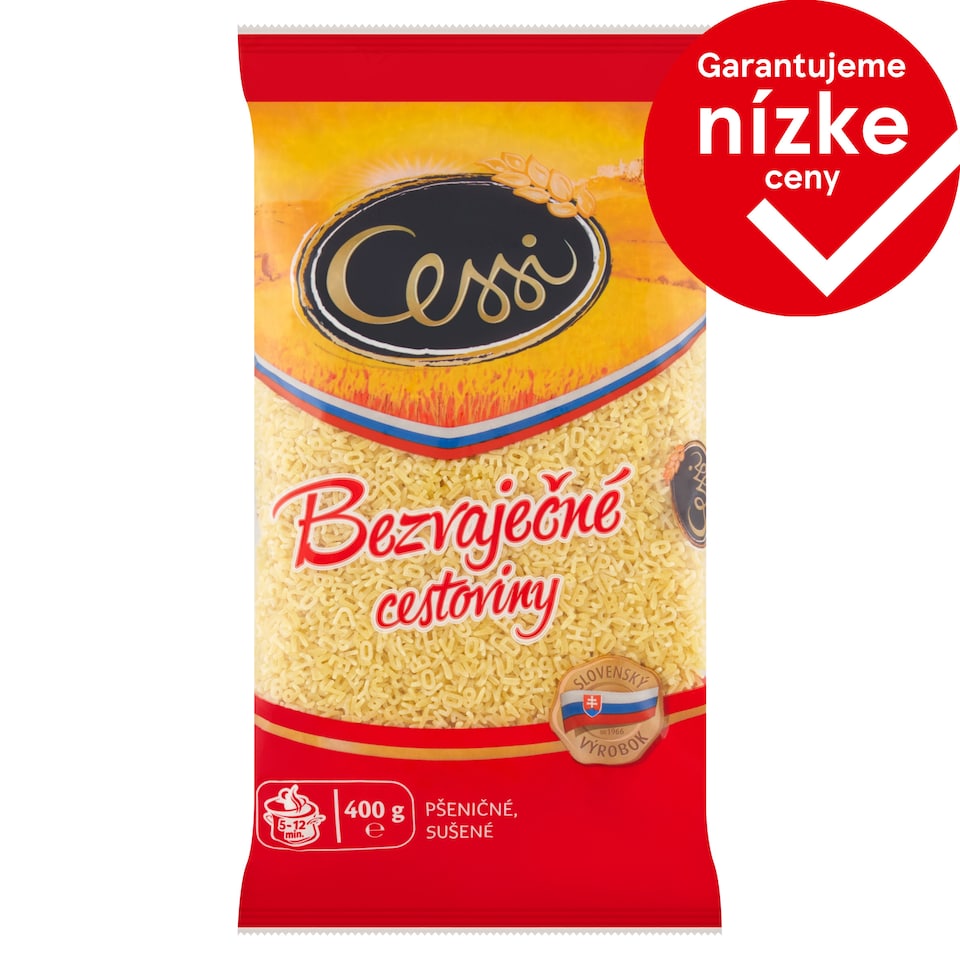 Cessi Bezvaječné cestoviny abeceda 400 g