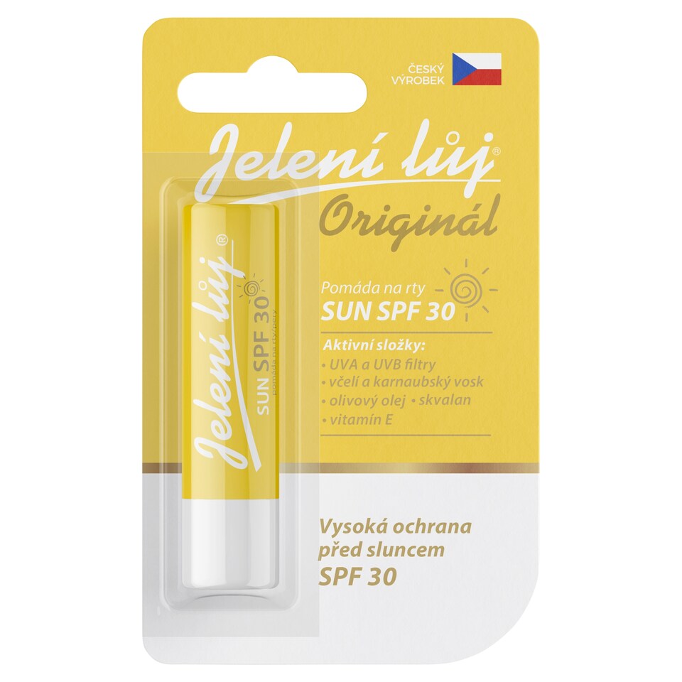 Jelení Lůj Originál Sun pomáda na pery SPF 30