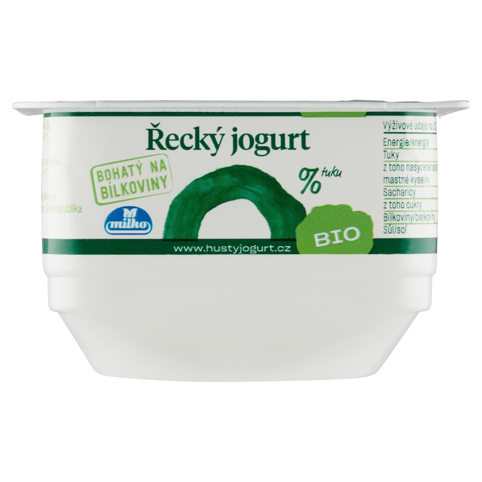 Obrázek 1 pro produkt Milko Bio řecký jogurt 0 % tuku bílý 130g