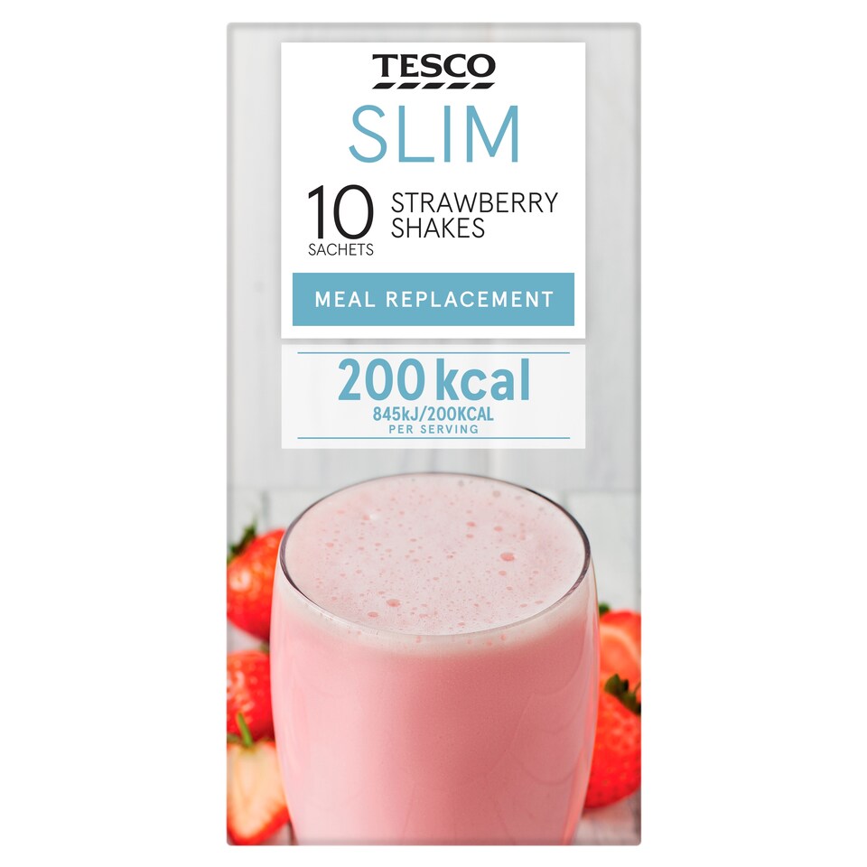 Tesco Slim Strawberry Shakes Meal Replacement 10 x 29g