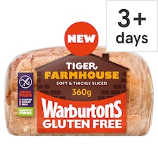 Warburtons Gluten Free Tiger Farmhouse white bread 360g