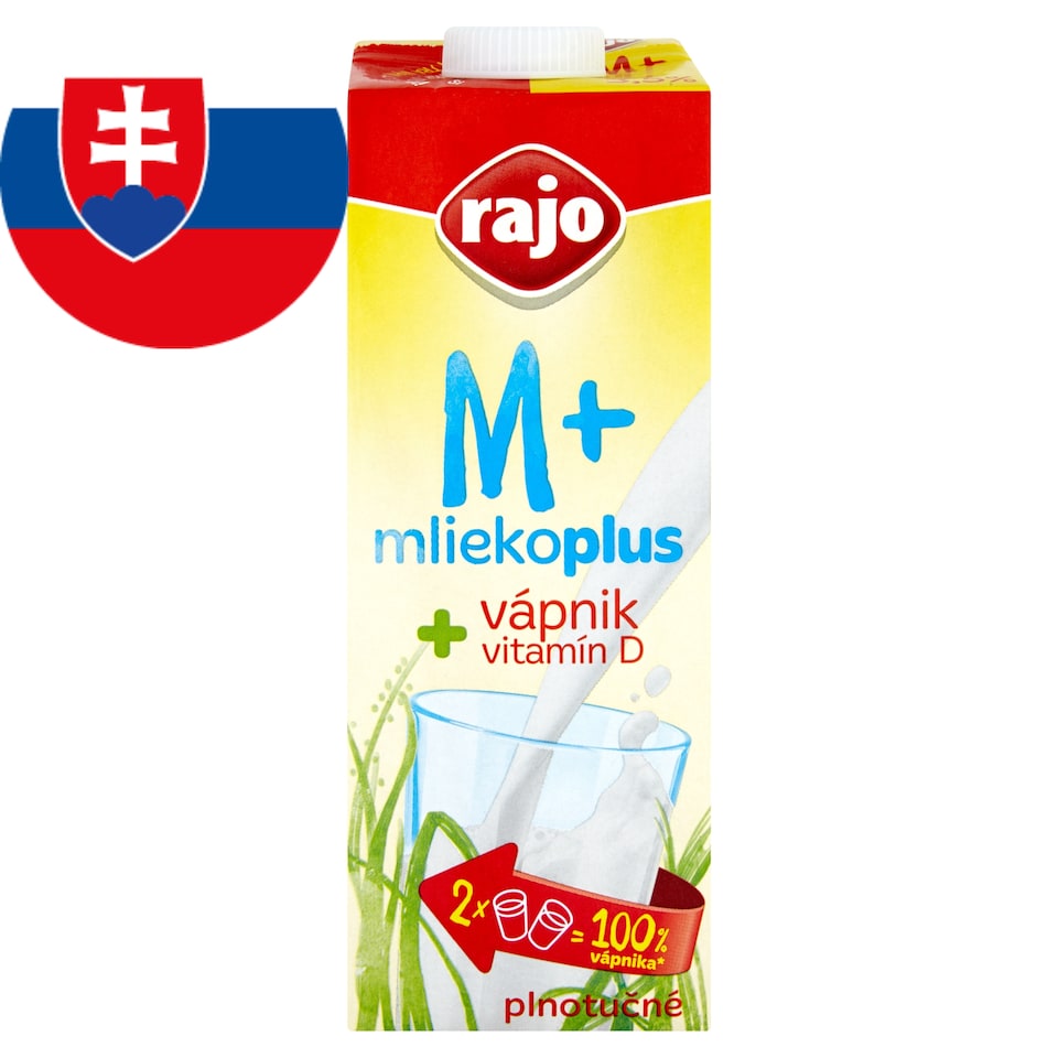 obrázok 1 z Rajo Mliekoplus trvanlivé plnotučné mlieko s vápnikom 1 l