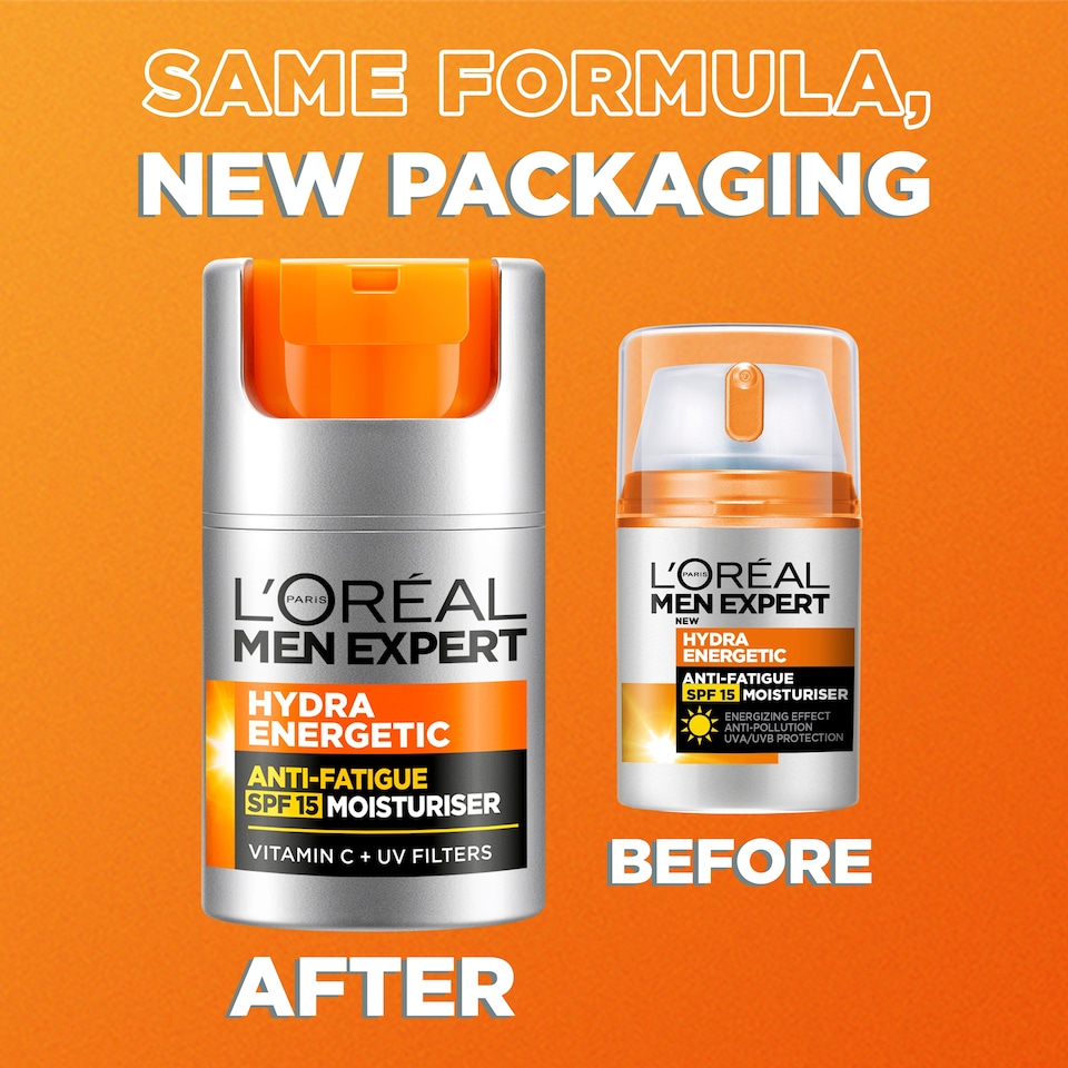 image 1 of L'Oreal Men Expert Hydrating Energetic Moisturiser SPF15 50Ml