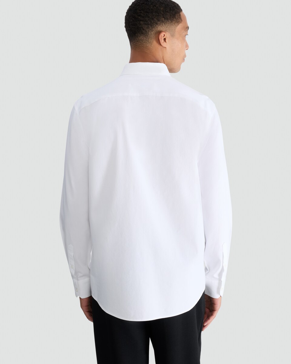 image 1 of F&F Regular Fit Stretch Button Down Collar Formal Shirt in White