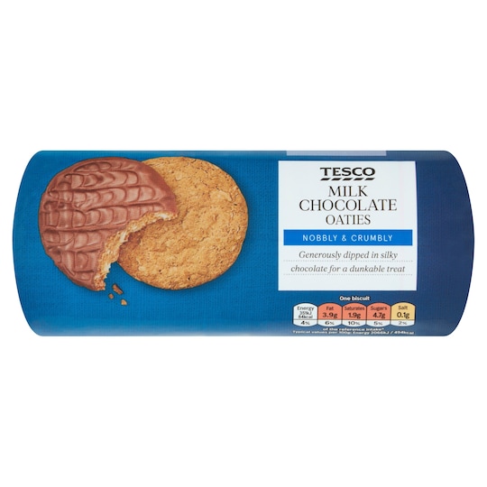 Tesco Chocolate Oaties Biscuits 300G Tesco Groceries