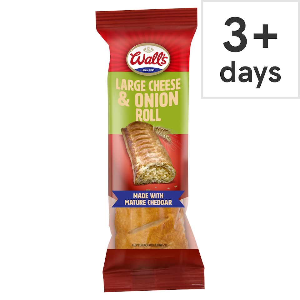 Wall's Large Cheese & Onion Roll 100g